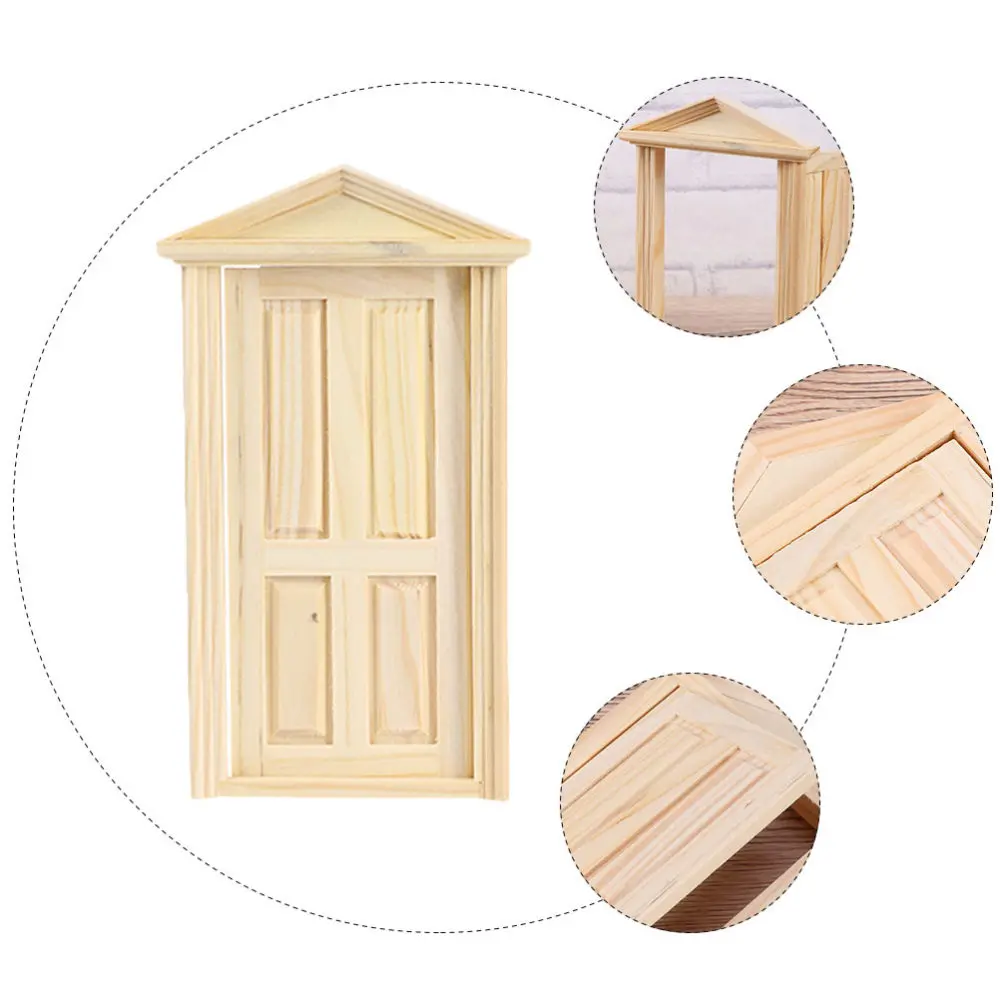 

2pcs 1/12 Simulation Door Miniature Door Mini DIY Wooden Furniture