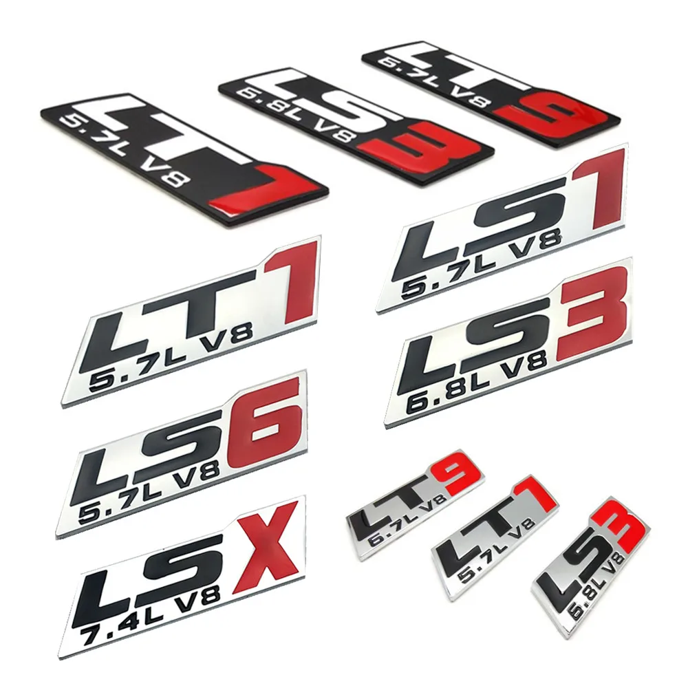 Наклейка Cayears LS1 LS6 LT1 LT9 5.7L V8 LS3 6.8L LSX 7.4L эмблема значок для кузова автомобиля задней