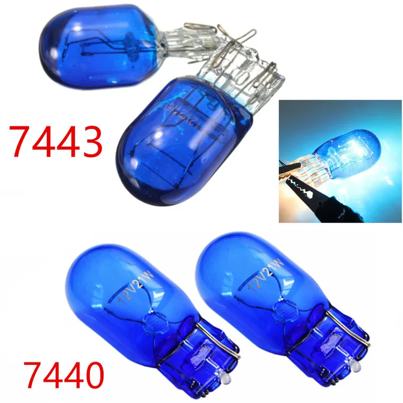 Одна пара галогеновых сигнальных ламп W21 5W T20 580 7443 7440 5000 ксенон белый K галогенный боковой светильник Hid лампочка светильник ing Прямая поставка
