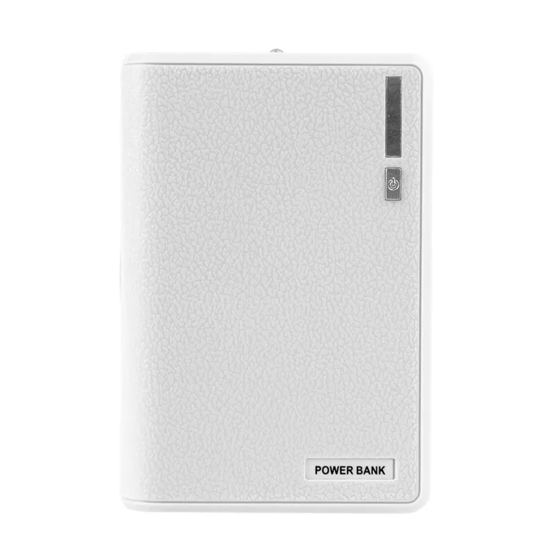 Белый Двойной USB банк питания 4x18650 внешний резервный аккумулятор зарядное устройство чехол Коробка для телефона - Цвет: Белый