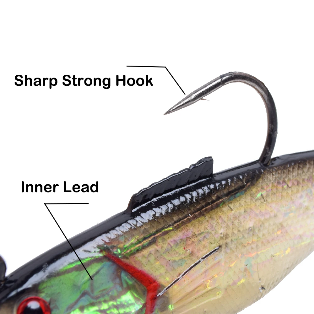 " /17 см, 9"/23 см длина большой плавательный shad super deap морская лодка Троллинг Большая Игра Рыбалка Т Хвост Мягкая приманка с тяжелым острым крючком