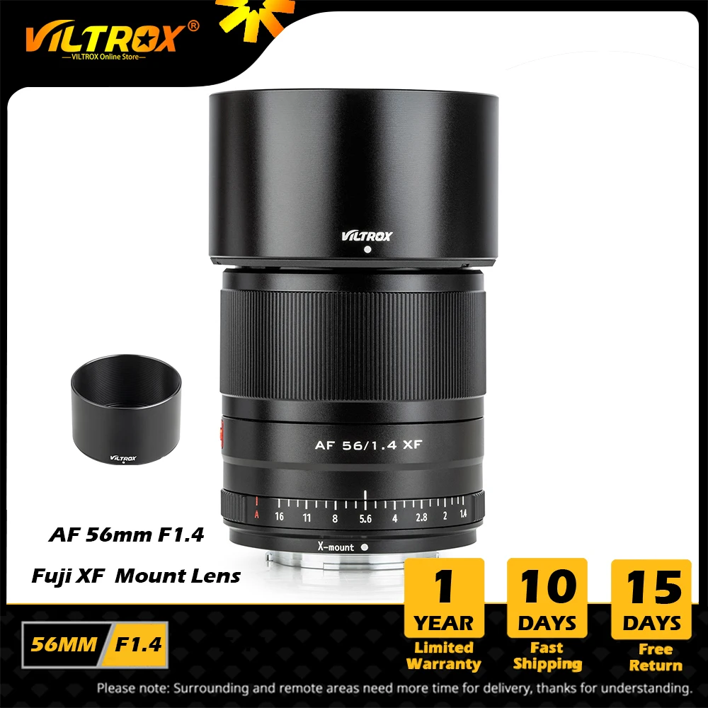 Объектив VILTROX 56 мм F1.4 X с автофокусом объектив большой апертурой портретный для