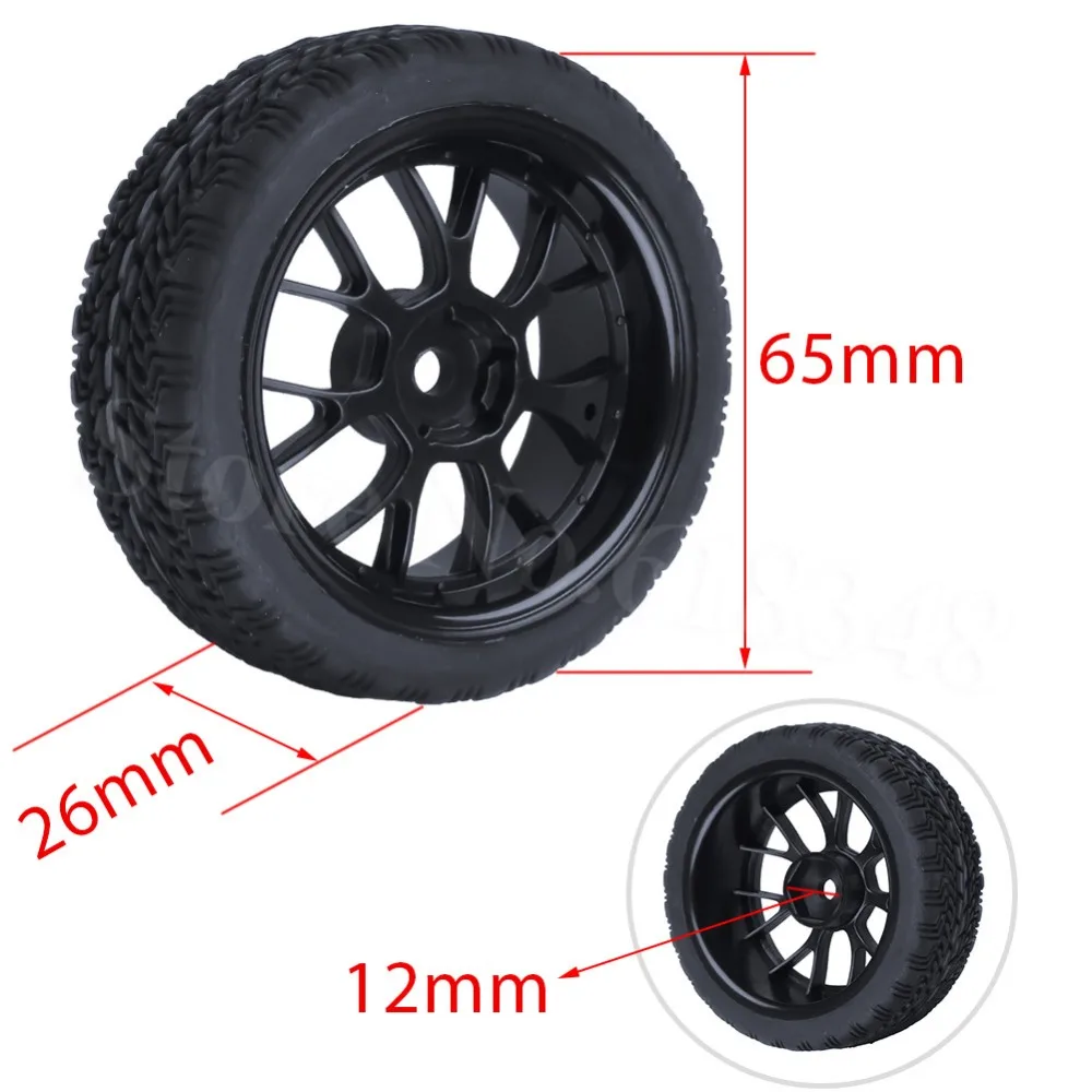 

RC 1/10 On Road Tires & Wheels 26mm With Foam Inserted Fit HSP HPI Model Car