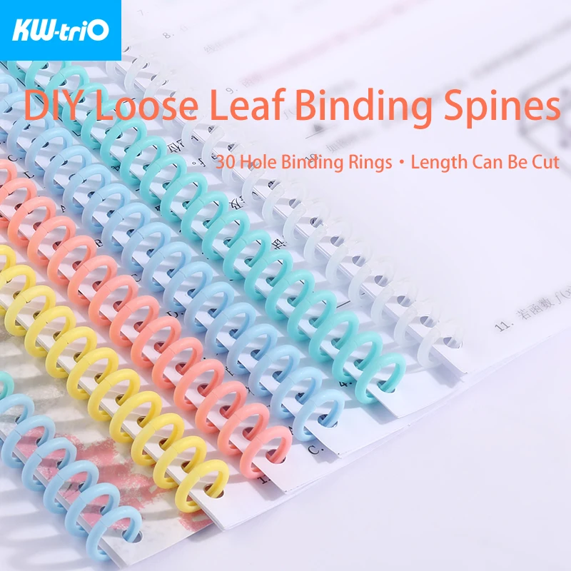 

5pcs 30 Hole Loose-leaf Plastic Binding Ring Spring Spiral Rings for 30 Holes A4 A5 A6 Paper Notebook Stationery Office Supplies