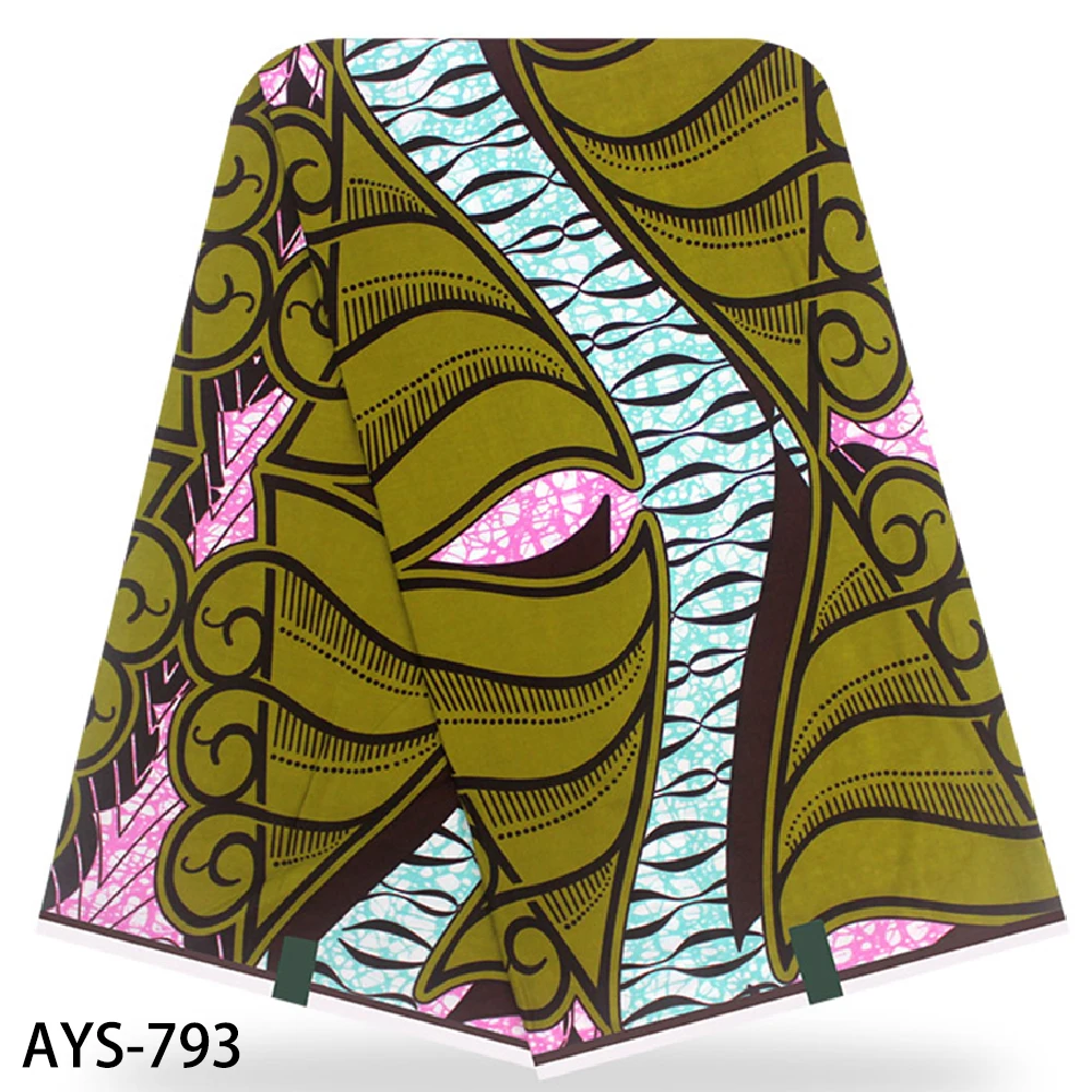 

High Quality Cotton Fabric African Ankara Wax Print Fabric Veritable Ghana Wax Printing for Dress AYS-788-814