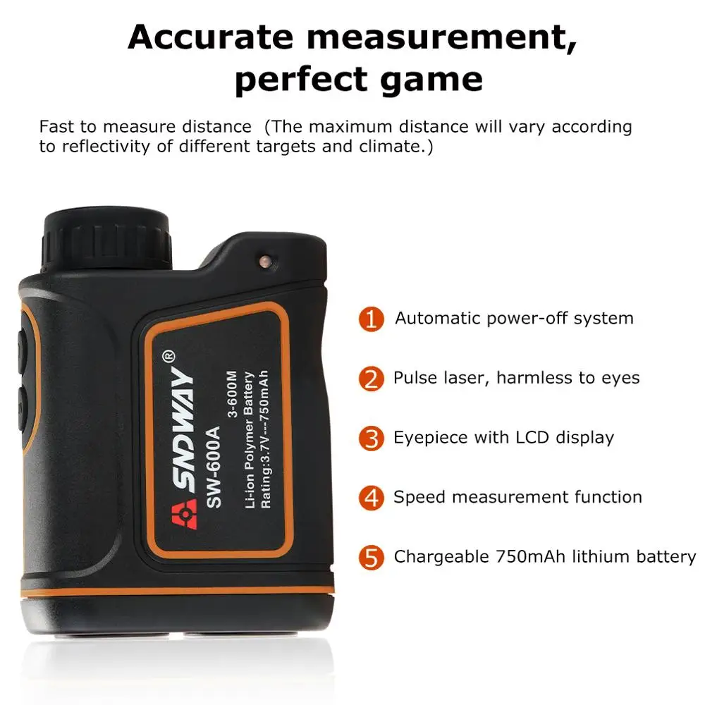 600 м 8X Водонепроницаемый дальномер для гольфа охотничий лазерный бинокль с
