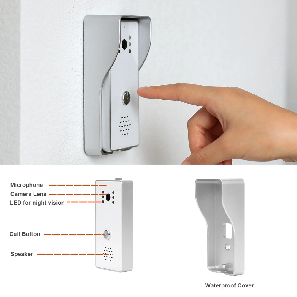 HomeFong Проводной видео телефон двери для дома поддержка инфракрасные лучи