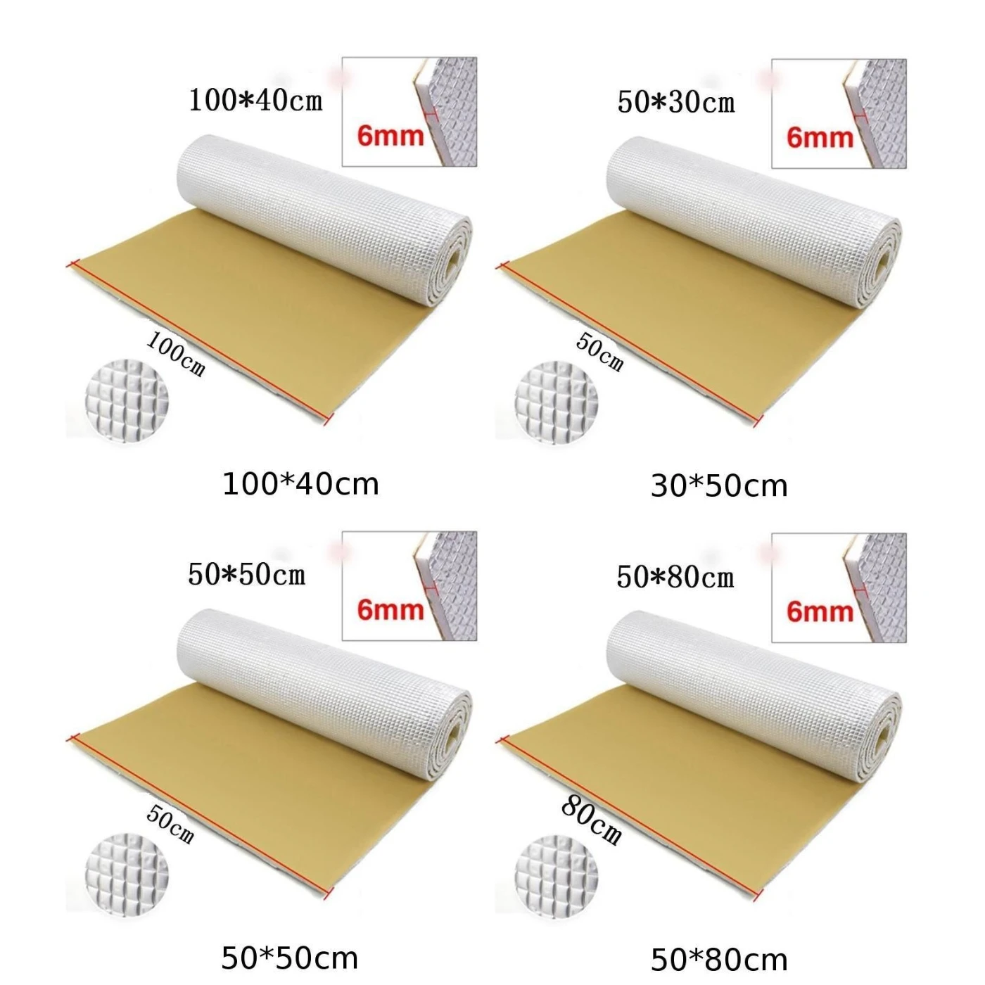 Автомобильный коврик для звукоизоляции интерьерные аксессуары из полиэтилена и