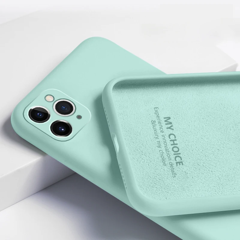 

For IPhone 11 12 XS Pro Max SE 2020 X XR 7 8 6 6s Plus Protective Shell Original Silicone Soft Shell Skin-sensitive Phone Case