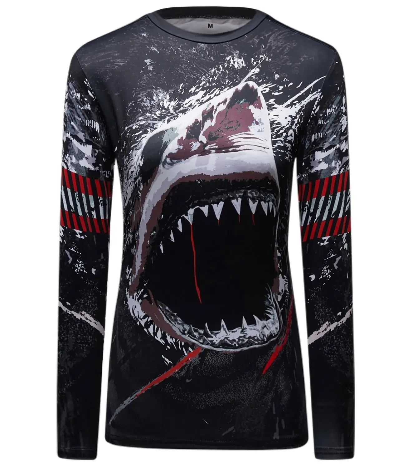 

Women's Compression Tight Long Sleeve Digital Printed T-shirt Sports Yoga Training Bodybuilding Long Sleeved T-shirt for Women