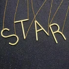 26 шт.компл. A-Z 26 букв Женская мода ожерелье оптовая продажа 100% из нержавеющей стали, металлические буквы ожерелья ювелирных изделий