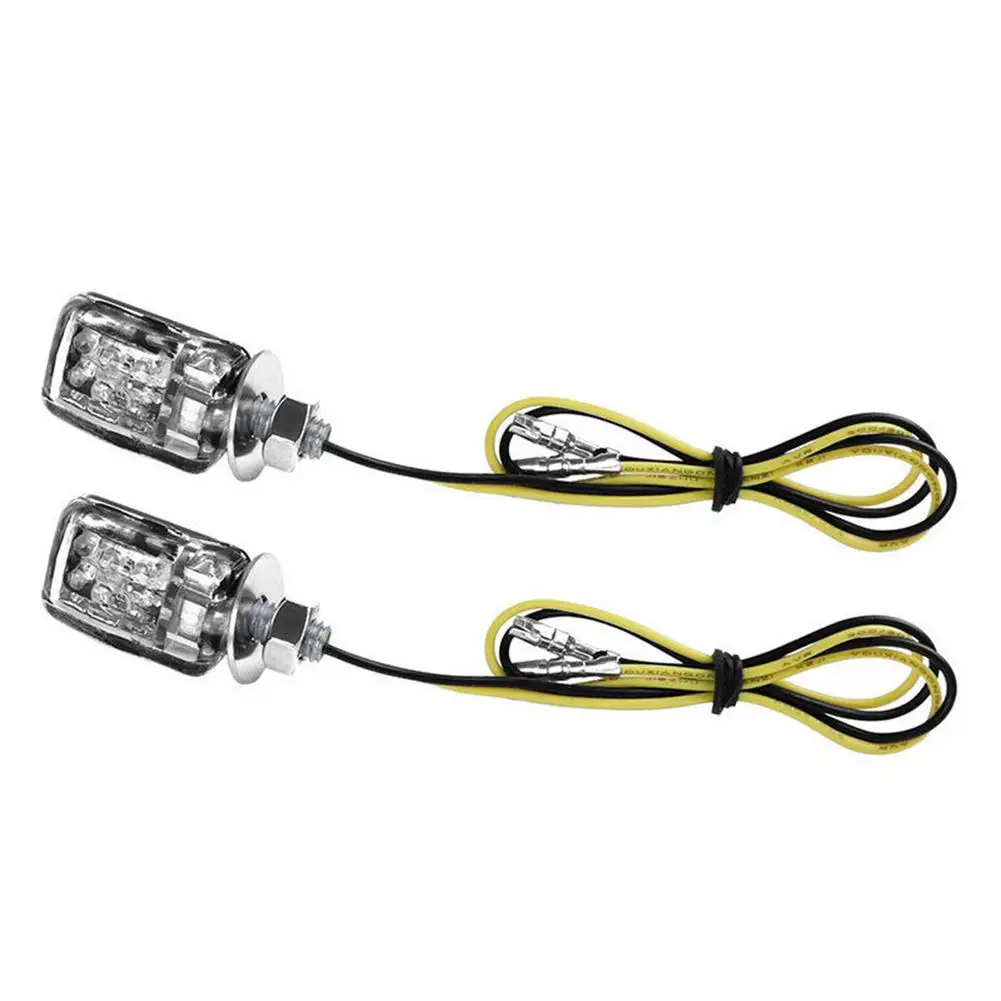 

Микро светодиодные индикаторы поворота для мотоцикла 2 шт. индикатор поворота для мотоцикла легкий в установке 12 В черный желтый свет