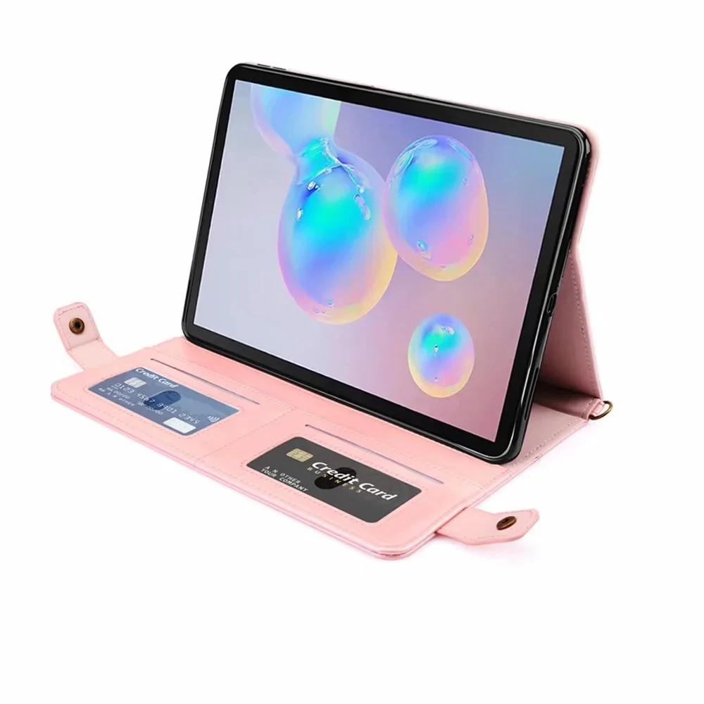 Чехол-кошелек для Samsung Galaxy Tab S 6 S6 Lite P610 P615 10 4 противоударный с ремешком |