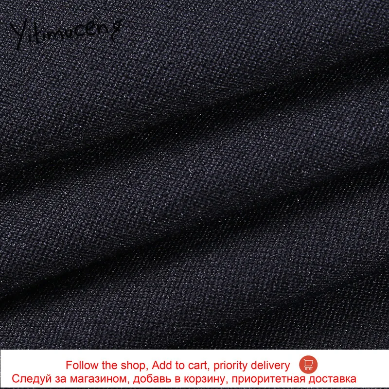 

Yitimuceng Vintage Solid Bow Sexy Dress Spliced Square Collar Pencil Black Partty Club Autumn 2021 Dresses Long Sleeve Fashion