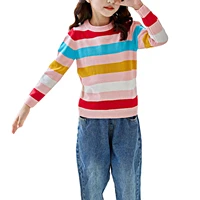 kids clothes baby girls and boys knitted sweater 2021 winter children clothing long sleeves colorful stripes sweater tops 2 10y