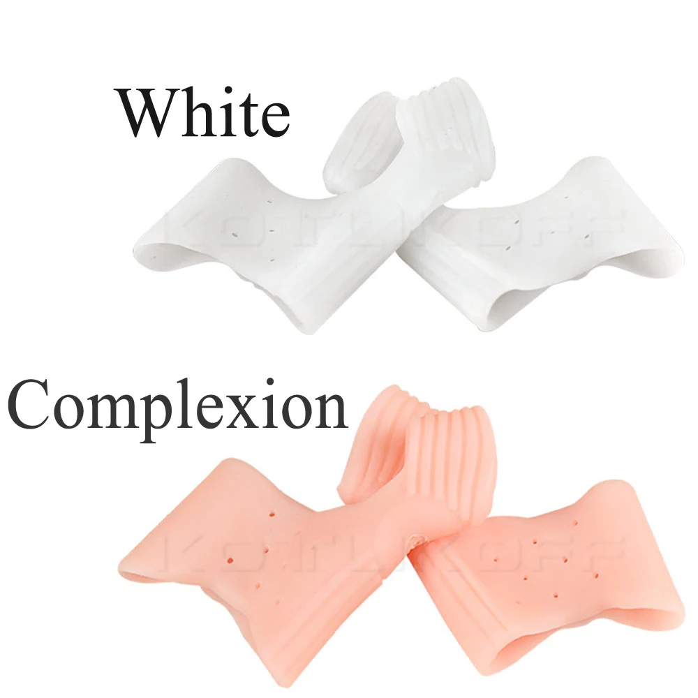 2Pcs Silicone Hallux Valgus Toe Separator Silicone Insoles Toe Overlapping Pain Relieve Spreader Foot Protector Inserts Orthosis