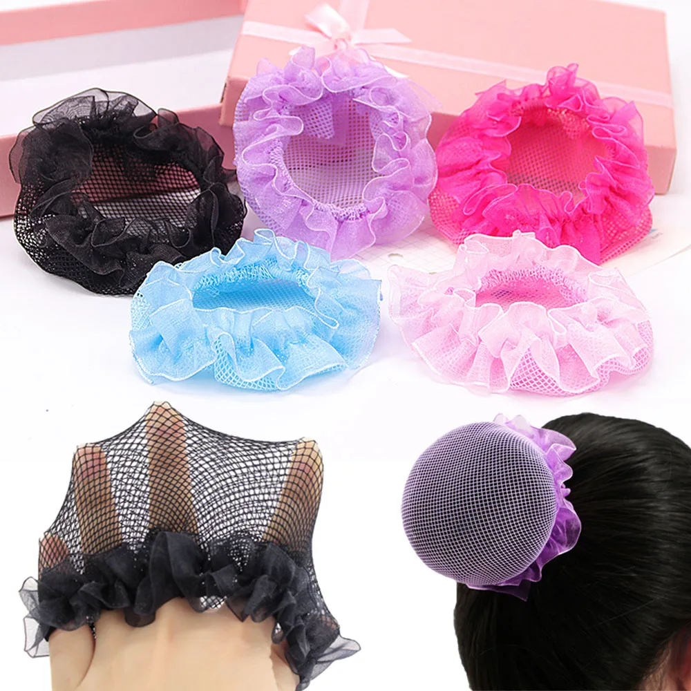 

1-2PCS Hair Invisible Hairnet Net Pocket Headband Children Ballet Dance Headwear Hair Headdress Girl Hair Accessories Headpiece