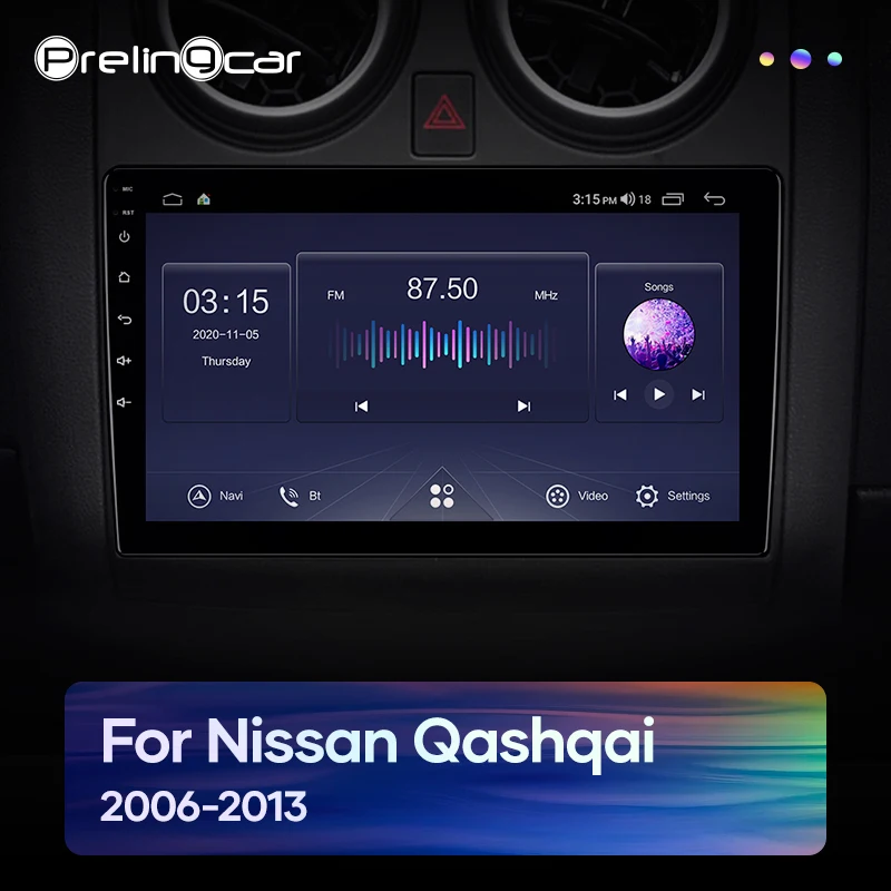 Prelingcar для Ниссан Кашкай J10 авто магнитолы До 4G+64G Android 10 8-ЯДЕР DSP Навигация GPS