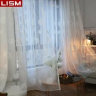 LISM современные белые вышитые сетчатые прозрачные шторы для гостиной шторы из тюля для спальни оконные занавески вуаль занавески