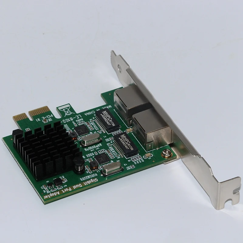 Высокоскоростной двойной порт PCI E X1 интерфейс гигабитный LAN сервер NIC
