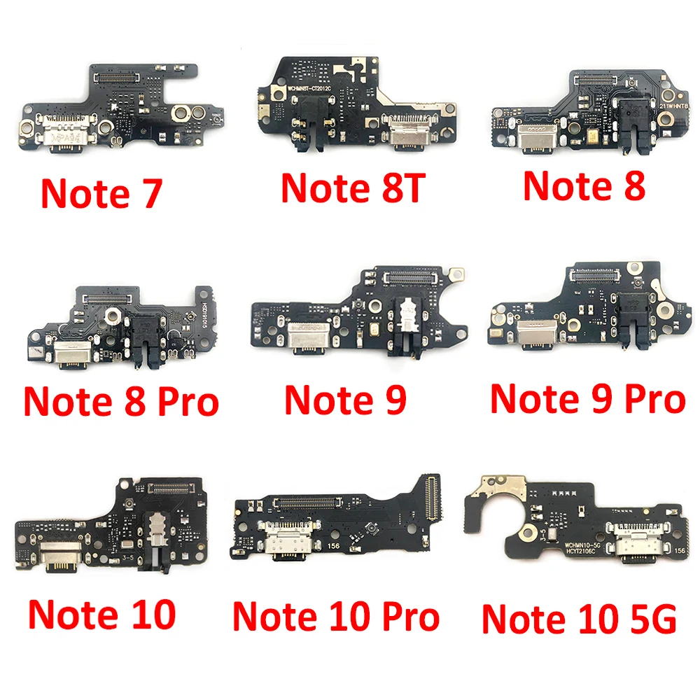 USB Charging Port Microphone Dock Connector Board Flex Cable For Xiaomi Redmi Note 5 5A 6 7 8 8T 9 9s 10 Pro 5G