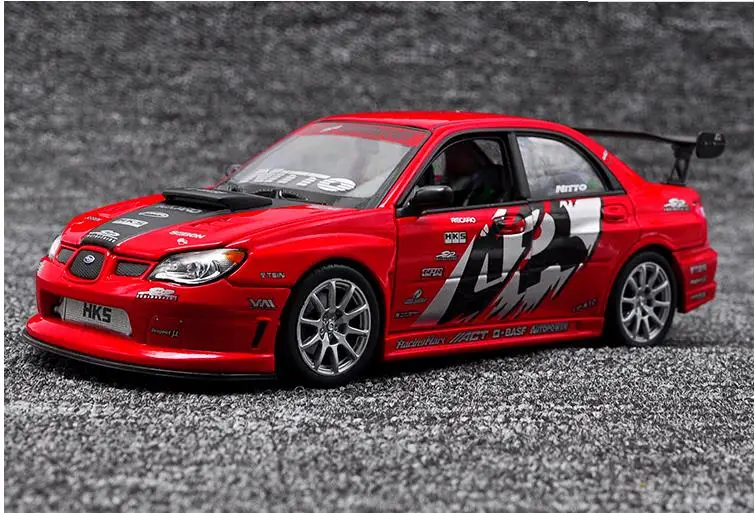 Высококлассная модель автомобиля Subaru Impreza WRX STI из сплава 1:24 спортивная гоночная