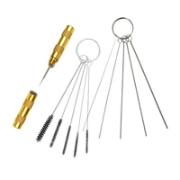 airbrush cleaning kit 3 set airbrush spray cleaning repair tool kit stainless steel needle brush set