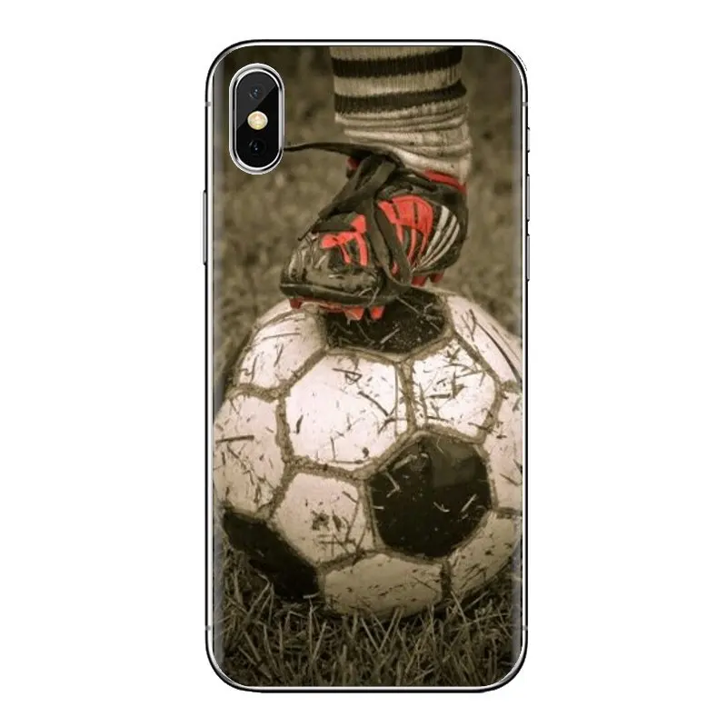 Огненный Футбол футбольный мяч мягкая оболочка чехол для iPhone XS Max XR X 4 4S 5 5S 5C SE 6 6S 7 8