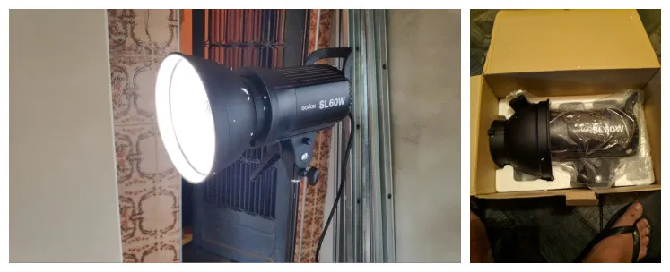Аксессуары для фотостудий Godox SL-60W SL-60Y ультратонкое естественное освещение CRI 95+ светодиодный видео светильник SL60W белый 5600K 60W Bowens Mount+ пульт дистанционного управления+ отражатель CD50 Y