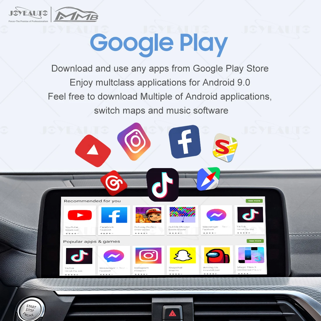 MMB Android приставка для BMW X3 G01 F20 F30 I3 I8 G20 G30 EVO MGU X5 E70 F25 беспроводная Apple Carplay