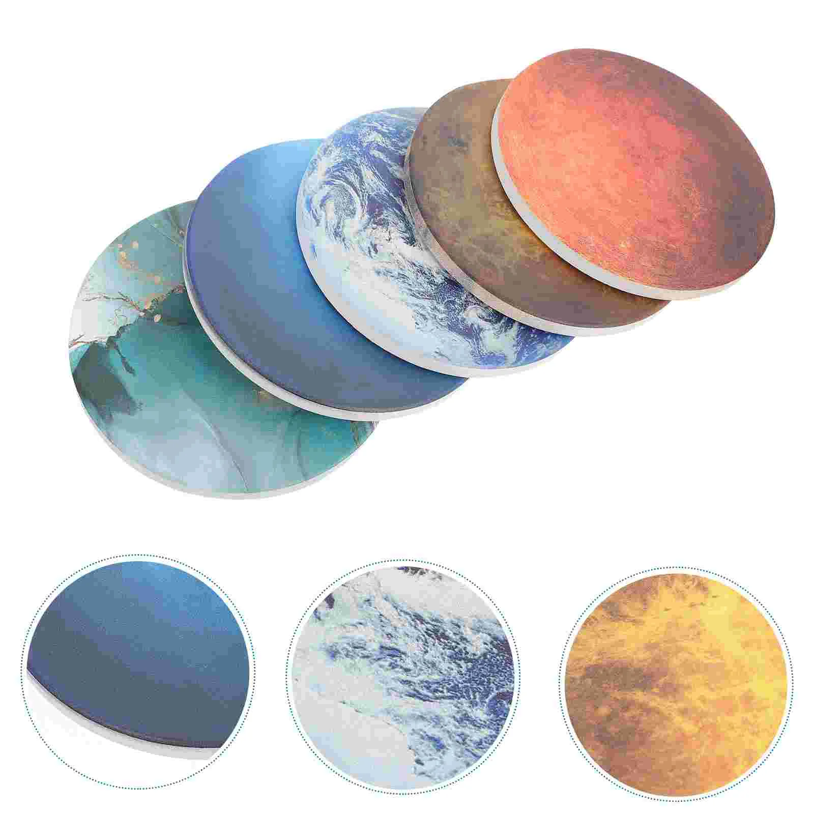 

5Pcs Ceramic Drink Coaster Absorbent Coaster for Tabletop Protection Decoration