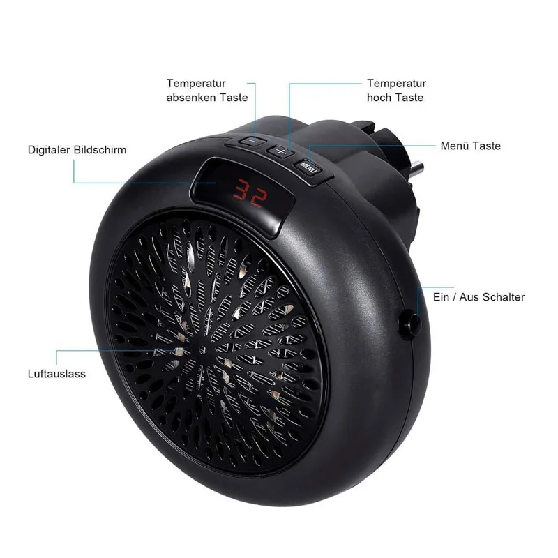 900 Вт портативный обогреватель комнатный настенный выход Wonder Pro теплый радиатор