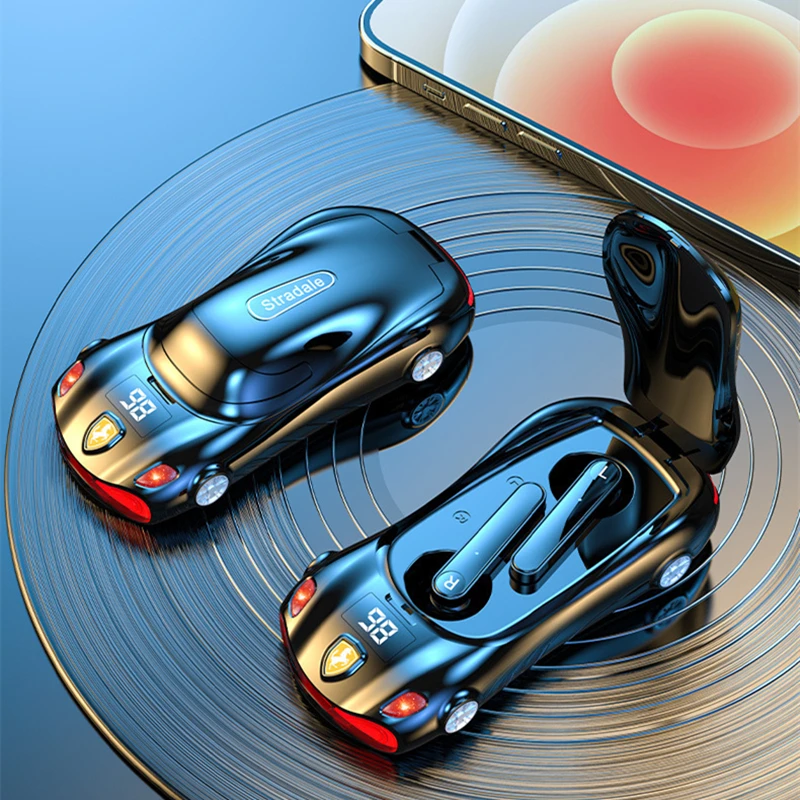 TWS Bluetooth наушники с микрофонами спортивные автомобильные светодиодный дисплей