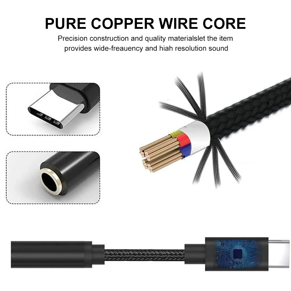 Универсальный адаптер для наушников с USB C на разъем 3 5 мм | Электроника
