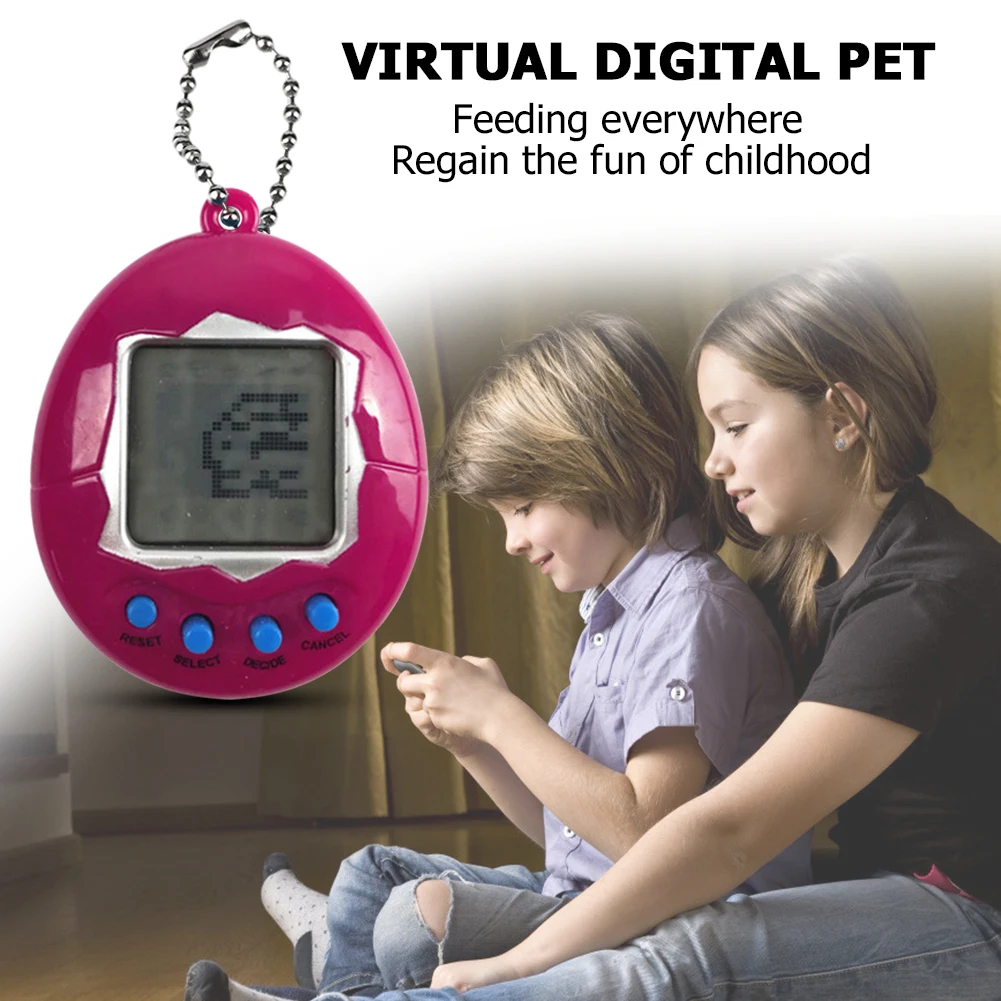 Keychain Nostalgic Virtual Digital Electronic Growing Pet Machine Cyber Handheld Game Interactive Mini Toys | Украшения и