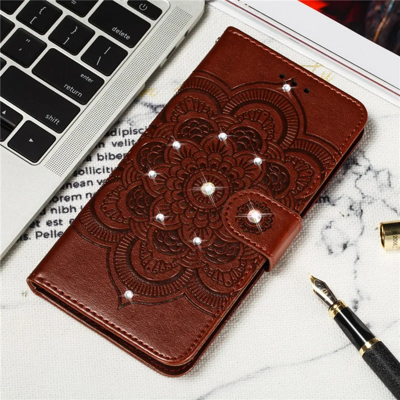 

Redmi 7A Note 8 Pro K20 Case Leather Case Back Cover For Mandala Flower Design Phone Cases Xiaomi 8 Lite 9SE 6X A2 Phone bag