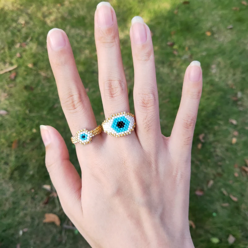 FAIRYWOO Золотое кольцо для женщин ювелирные изделия глаз этнические кольца