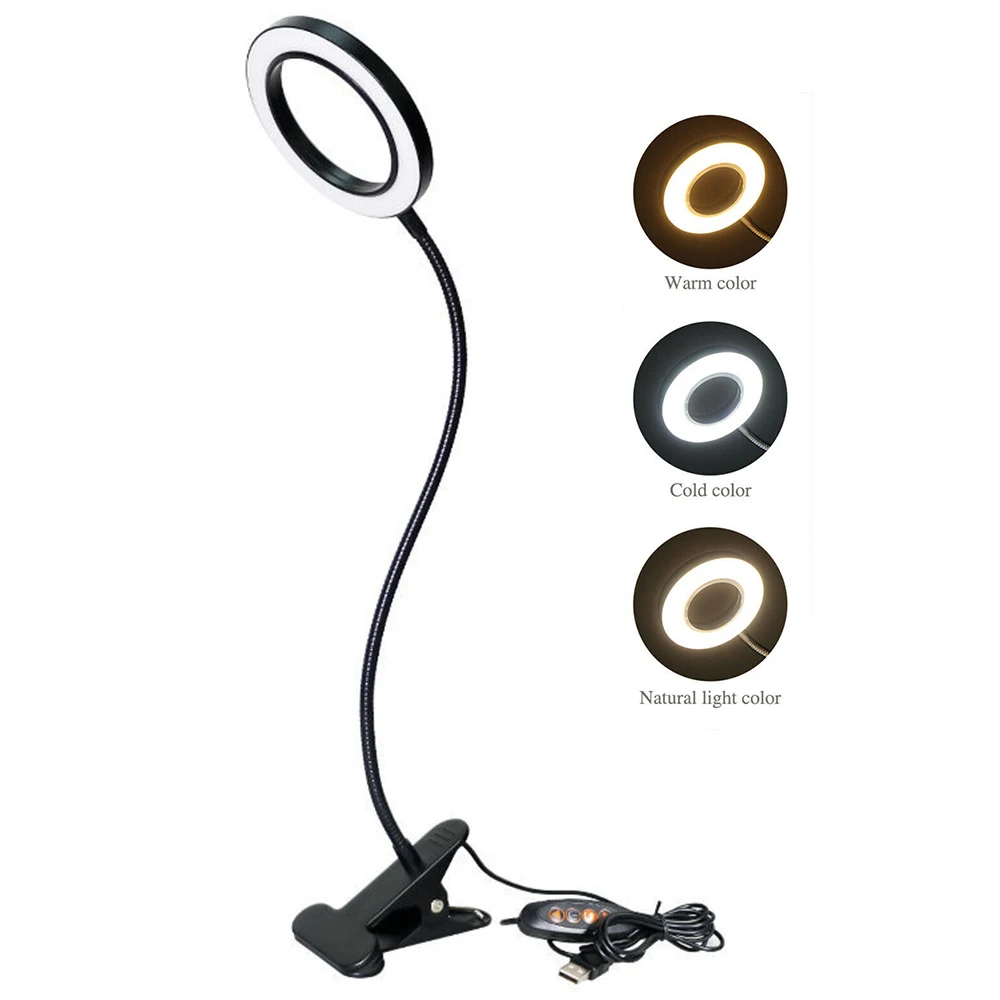 7W 8W USB затемняемая Светодиодная настольная лампа с кнопкой для чтения светильник