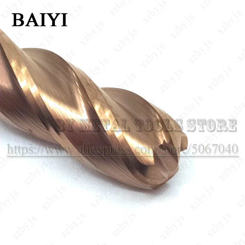 HRC60 Концевая фреза с круглым концом R1 R3 D8 мм d12 4 фланца карбидная покрытием