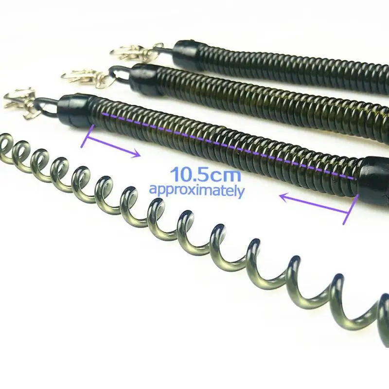 Открытый горный кемпинг эластичный трос Анти-потери брелок черный металлический