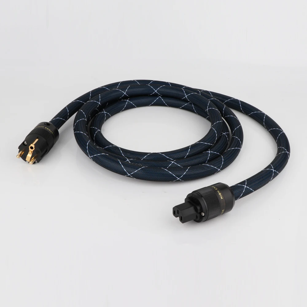 Preffair D511Hifi G5 OCC посеребренный сетевой кабель ЕС версии с позолоченным штепселем