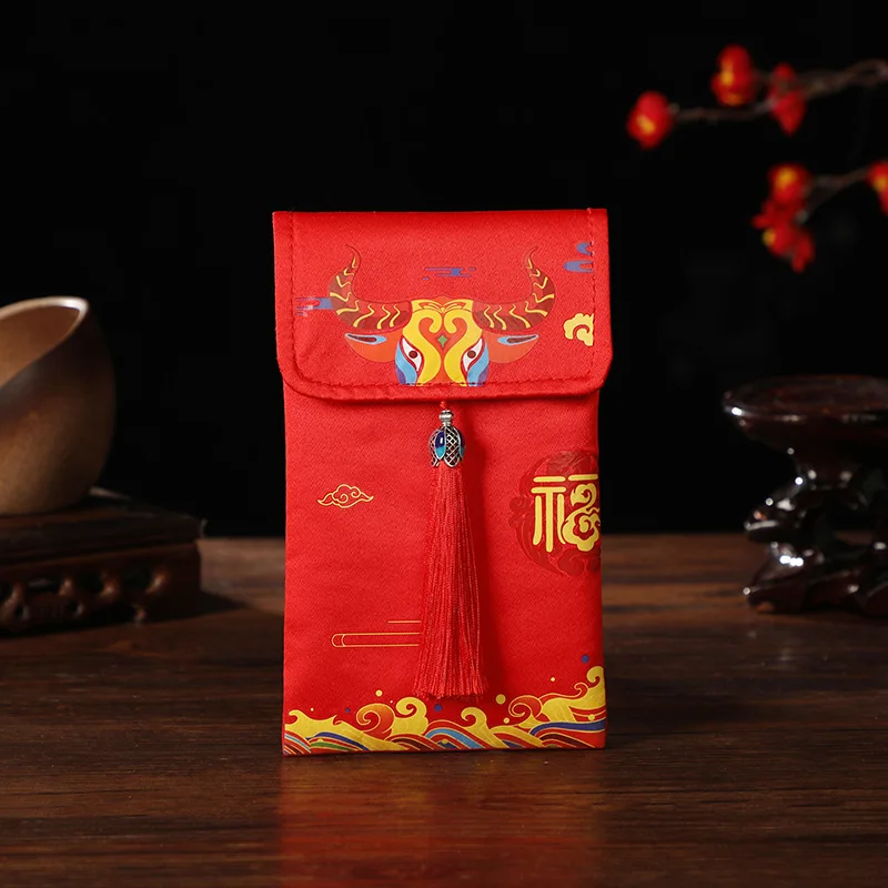 2021 год Свадьба День рождения тканевый конверт сумка для хранения Новый красный с