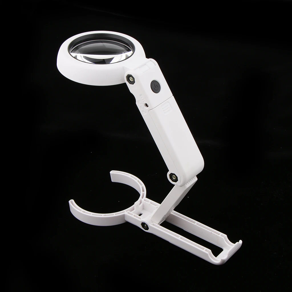 

ABS Handheld Desktop Lamp Magnifier Dual-purpose Loupes With LED Lighted Loupe