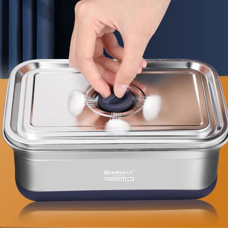 

Vacuum Pumping Stainless Steel Lunch Box Leak-Proof Portable Insulated Student School Tableware Bento Box Food Container Storage