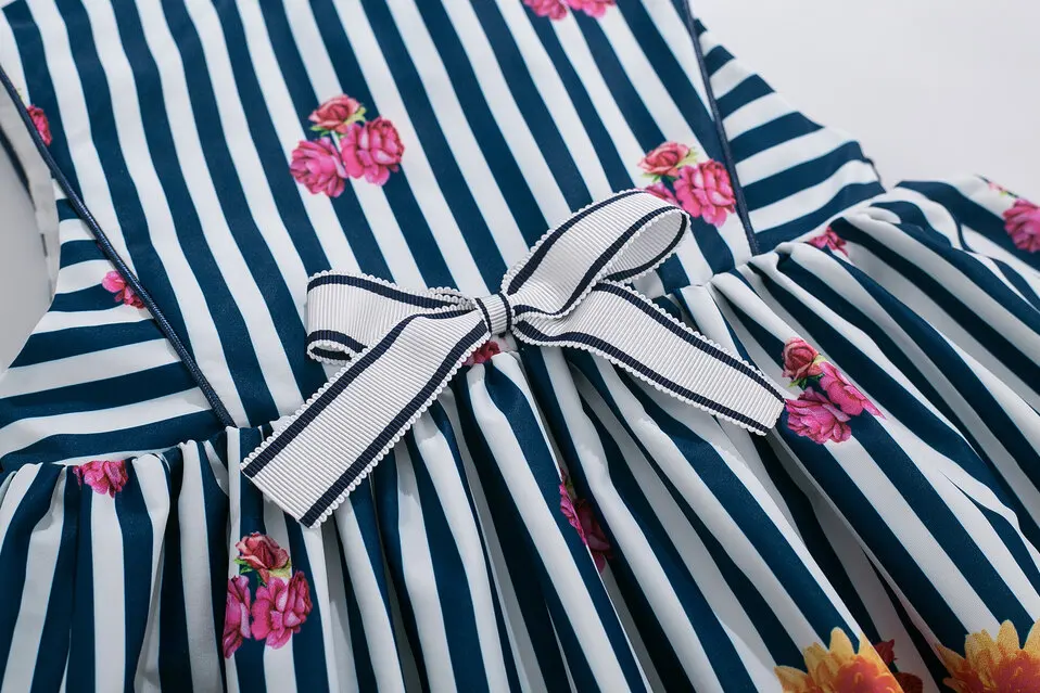 Детская летняя одежда Pettigirl наряды в темно-синюю полоску для малышей штаны и