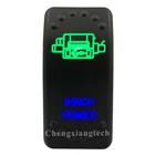 Лебедка Мощность, купив зеленые и пуховой подкладкой синий светодиодный светильник рокер кнопочный переключатель 5 шпильки SPST переключатель включенияOFF 12V 24V для морской катер автомобиля Водонепроницаемый