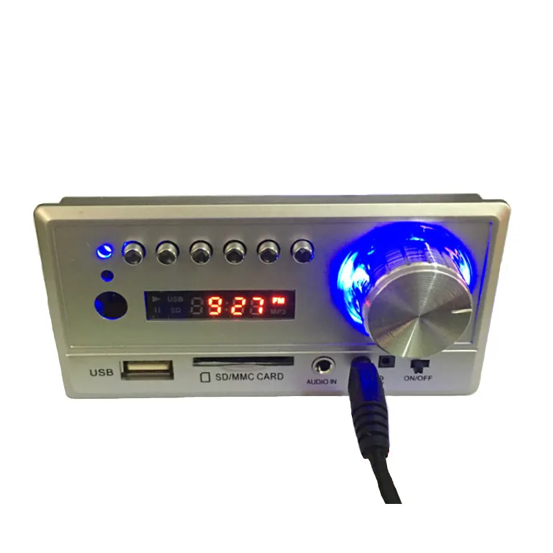 

SOTAMIA MP3 Decoder Board 3W Stereo Digital Power Amplifiers USB SD FM AUX Decoding With Panel EQ Tone For Home Audio