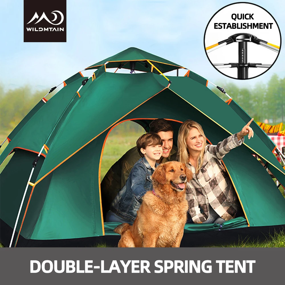Палатка для кемпинга WILDMTAIN ZP быстрая автоматическая установка двухслойная