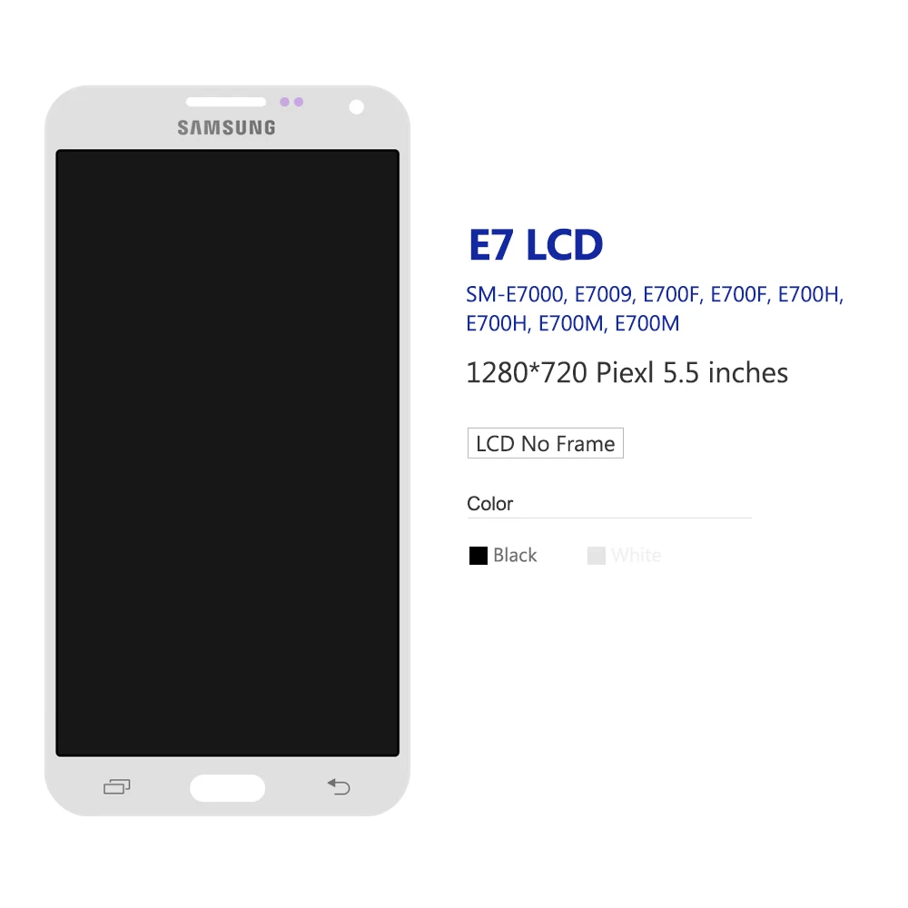 E700 экран может настроить ЖК дисплей для Samsung Galaxy E7 E7000 E7009 E700F E700H E700M сенсорный