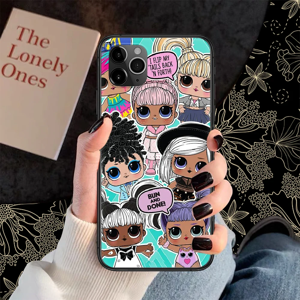 

doll cute Lol Pretty girl Phone Case Cover Hull For iphone 5 5s se 2 6 6s 7 8 12 mini plus X XS XR 11 PRO MAX black luxury